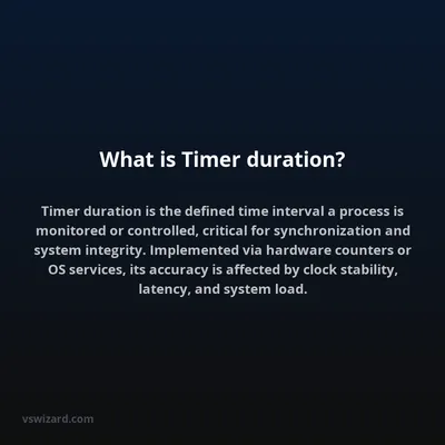What is Timer duration?