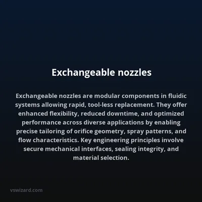 Exchangeable nozzles