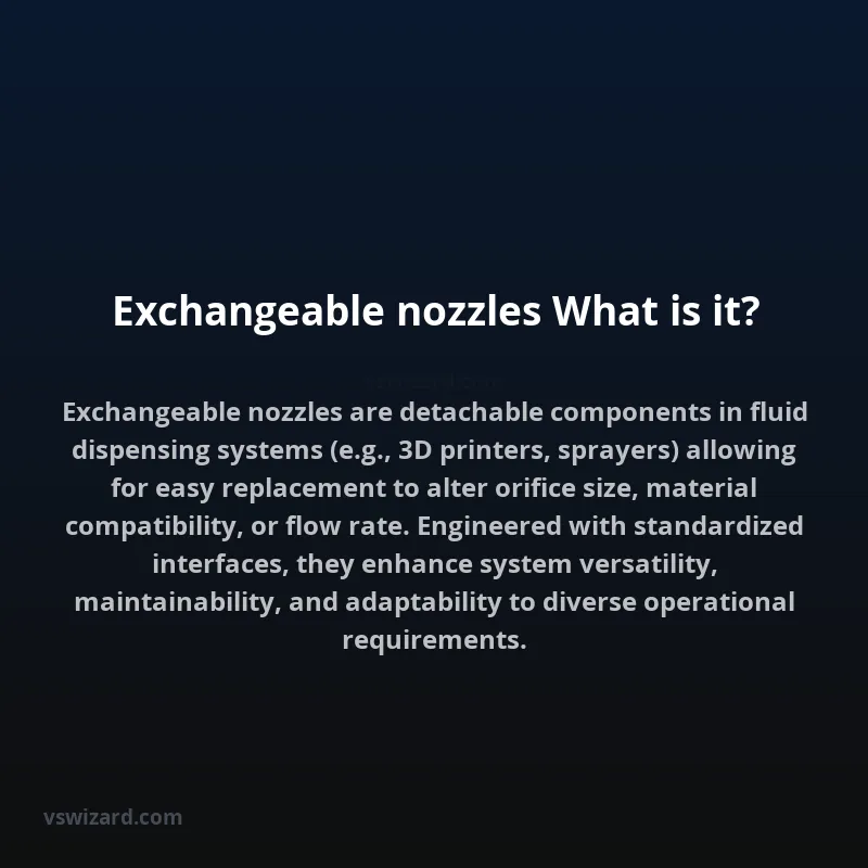 Exchangeable nozzles What is it?