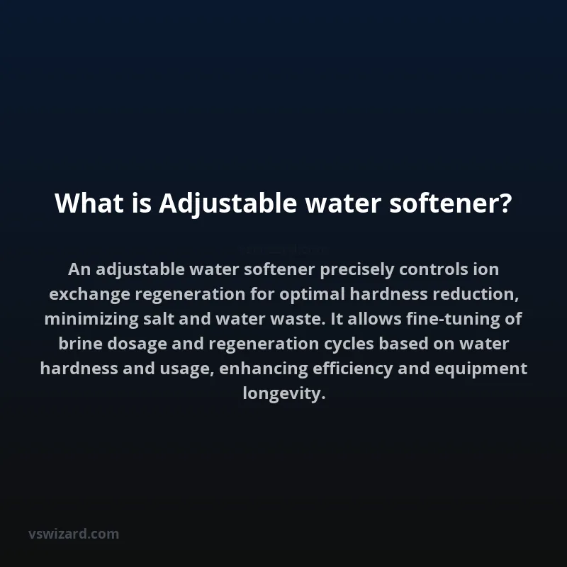 What is Adjustable water softener?