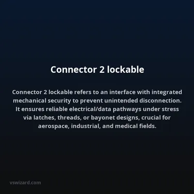 Connector 2 lockable