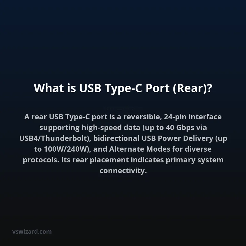 What is USB Type-C Port (Rear)?