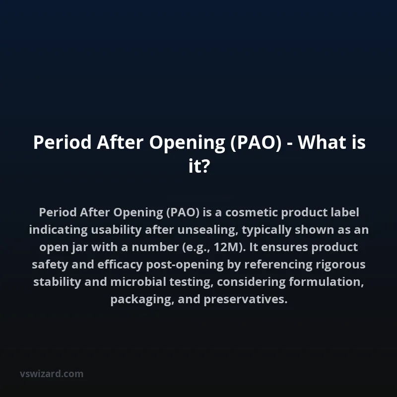 Period After Opening (PAO) - What is it?
