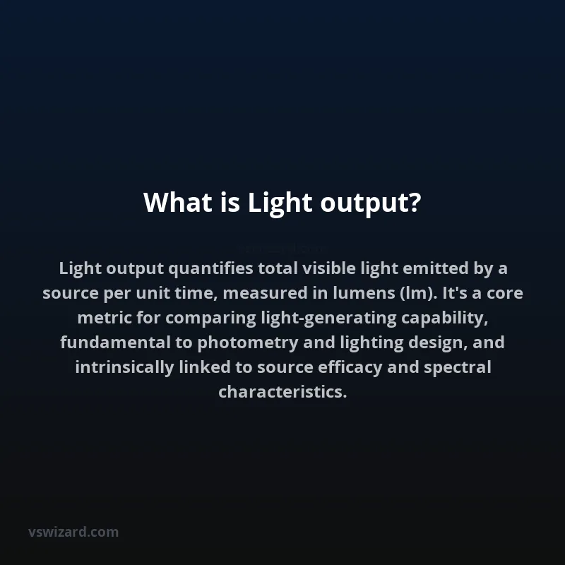 What is Light output?