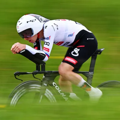 Tadej Pogačar Debuts Lighter Prototype Colnago TT2 Time Trial Bike at Tour de Romandie