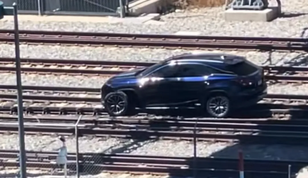Luxury Lexus RX500 Suffers Catastrophic Damage After Attempting to Drive on Railroad Tracks