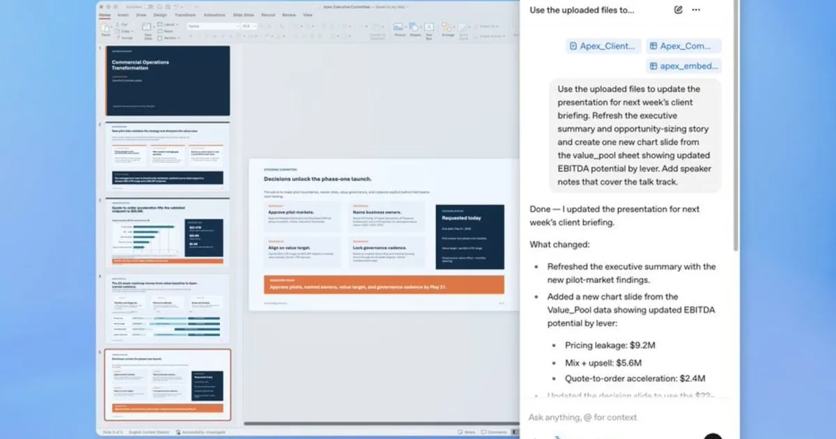 OpenAI Integrates ChatGPT Directly into PowerPoint for Enhanced Presentation Creation