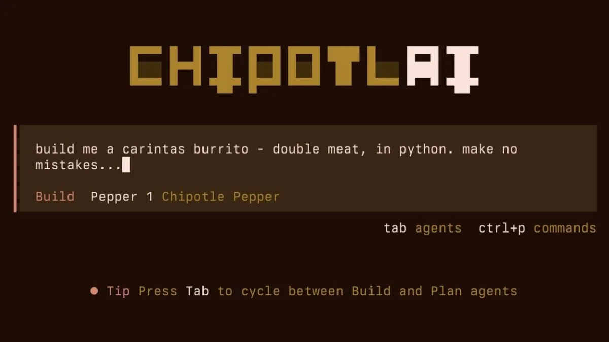 ChipotlAI Max: When a Fast-Food Bot Becomes a Free AI Coding Tool