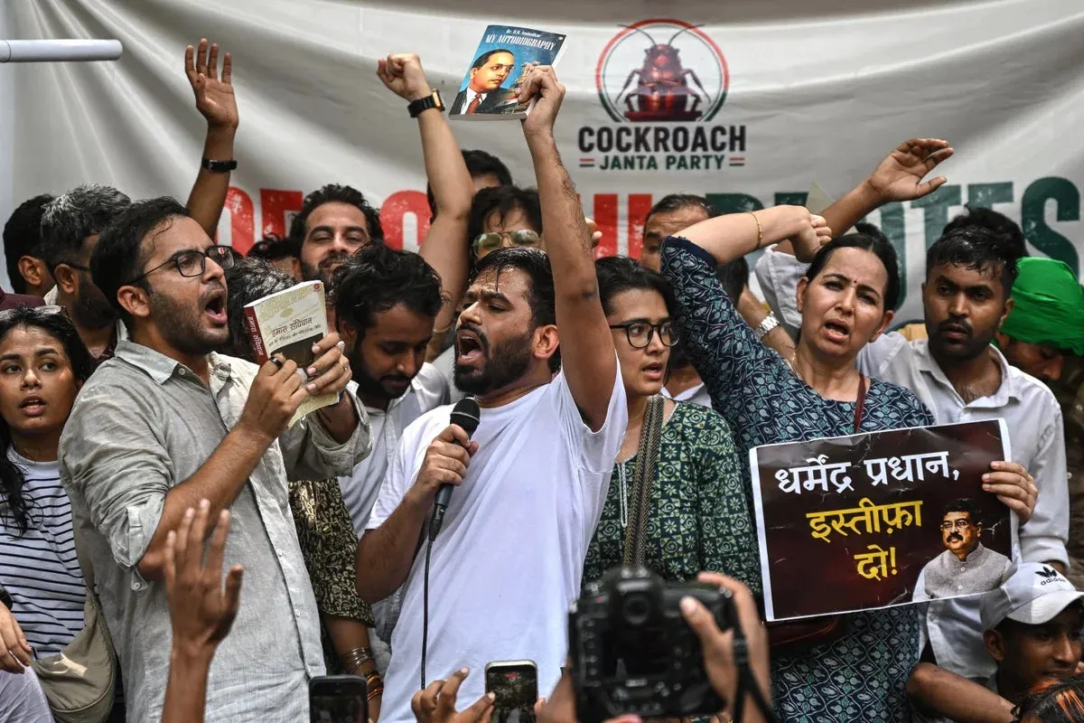 India's 'Cockroach' Movement Takes to Streets in First Major Delhi Protest