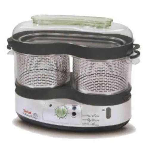 Tefal VitaCuisine 2-Basket 2000W Freestanding Steamer - Grey/Silver