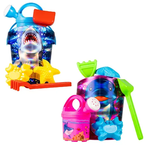 Compare Little Tikes Anchors Away Pirate Ship Water Table with Summertime Laser Print Sand Bucket Set, 7 Pieces, 2 Assorted Designs