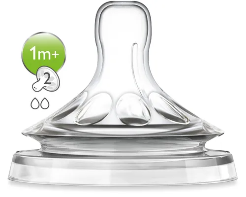 Compare Philips AVENT Natural Slow Flow Teats, 1m+, 2-Pack with Philips AVENT Anti-Colic Bottle Teat SCF422/47