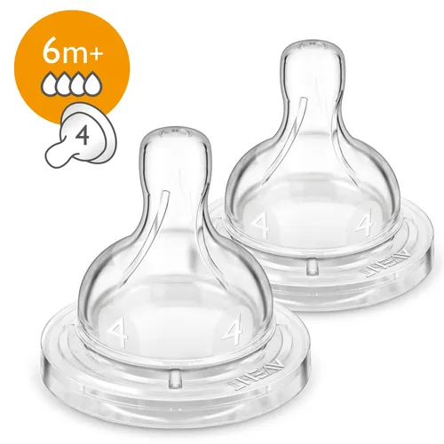 Compare Philips AVENT Anti-Colic Variable Flow Teats, 3m+, 2-Pack with Philips AVENT Natural Anti-Colic Fast Flow Teats SCF634/27