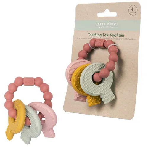 Compare Philips AVENT Ultra Air Pacifier, SCF076/02 with Rubo Toys Little Dutch Silicone Teether Keychain, Pink