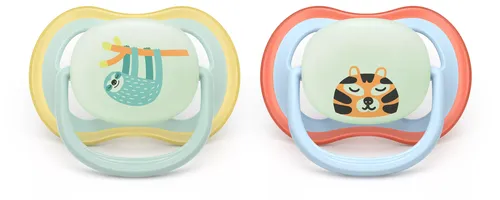 Compare Philips AVENT Ultra Air Nighttime Pacifier, SCF376/24 with Rubo Toys Little Dutch Silicone Teether Keychain, Blue