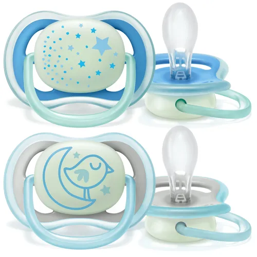 Compare Philips AVENT Ultra Air Glow-in-the-Dark Pacifier with Rubo Toys Little Dutch Silicone Teether Keychain, Pink