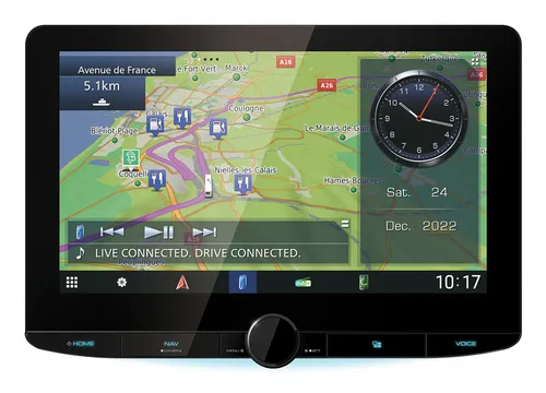 Compare Kenwood DNR992RVS GPS Navigator with Kenwood DNX7190DABS In-Dash 6.95" TFT Touchscreen GPS Navigator - Black
