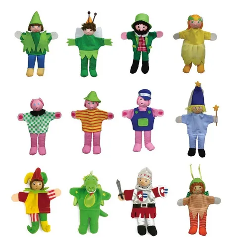 Compare ANDREU Toys 12 Character Puppets Set with Schylling Dinosaur Hand Puppet