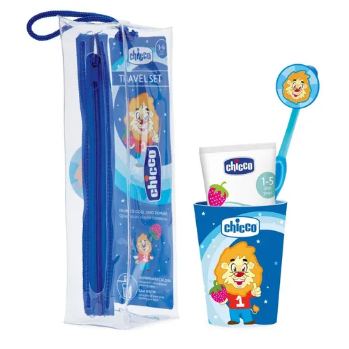 Image Chicco Children's Manual Toothbrush Set, Blue 8058664121229