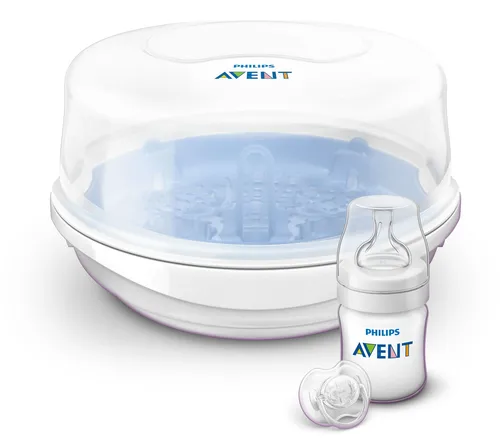 Compare Momcozy 4-in-1 Compact 6-Bottle Sterilizer Dryer with Philips AVENT Microwave Steam Baby Bottle Sterilizer SCF282/01