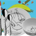 WMF 12.8606.9964 toddler cutlery Toddler cutlery set Multicolour, Stainless steel Porcelain, Stainless steel