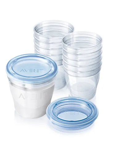Compare Philips AVENT Tempo Wide Pre-Formed Disposable Bottle Liners SCF138/10 with Philips AVENT VIA Baby Food Storage Refill Cups SCF616/05