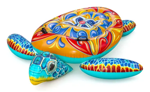 Image Bestway Mediterranean Turtle Kids Ride-On Pool Float 1.83 m x 1.73 m