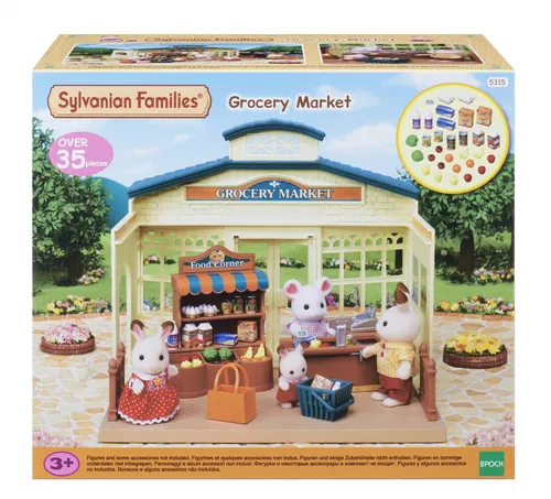 Compare Sylvanian Families Family Campervan with Sylvanian Families Grocery Market