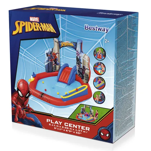 Image Bestway Spider-Man Inflatable Play Center 2.11m x 2.06m x 1.27m