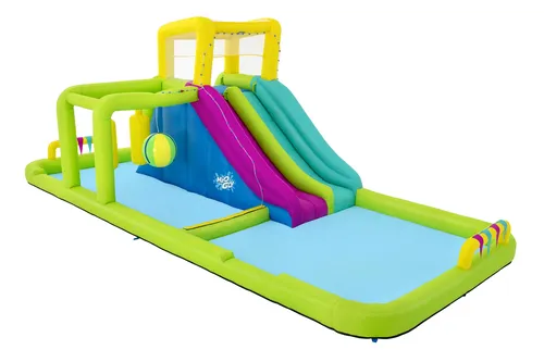Compare Bestway H2OGO! Tidal Tower Inflatable Mega Water Park 5.65m x 3.73m x 2.65m with Bestway H2OGO!® Splash Course™ Kids Inflatable Mega Water Park 2.65m