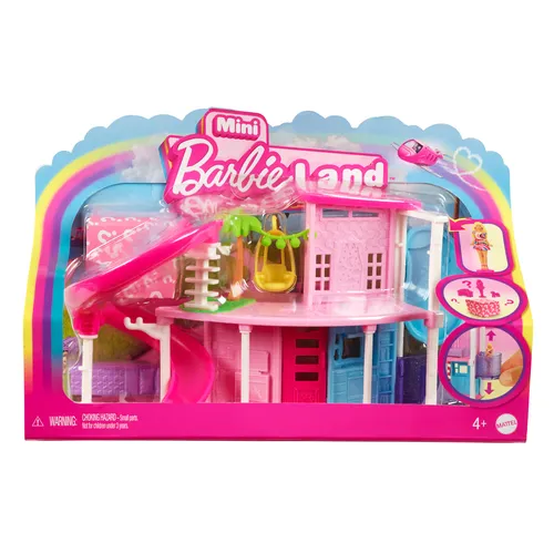 Image Barbie Mini BarbieLand Dollhouse Playset with 1.5-Inch Doll