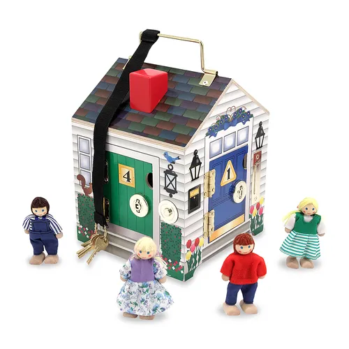 Image Melissa & Doug Wooden Doorbell Dollhouse