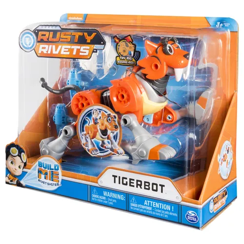 Compare Mattel DKW64 Building Toy Accessory with Rusty Rivets Tigerbot Building Figure