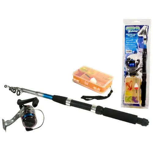 Compare Game On Fishing Kit 2.10m with Game On Fishing Deluxe Starter Set with Storage Bag