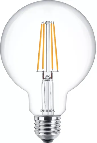 Image Philips LED Filament Bulb Clear G93 E27 (60W Equivalent)
