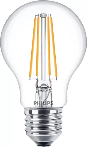 Compare Philips LED Bulb with Philips LED Filament Bulb Clear A60 E27 (60W Equivalent) - Pack of 6