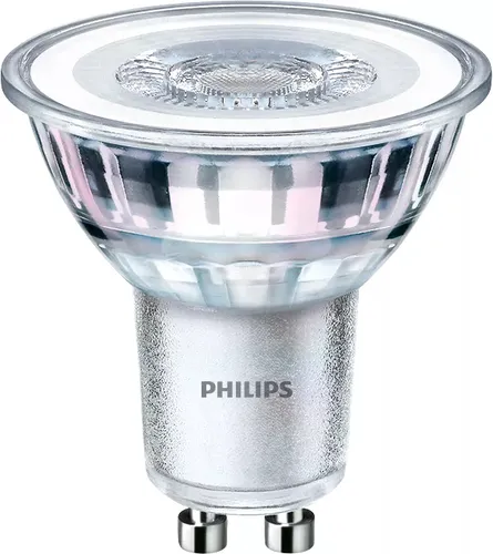 Compare Philips LED Filament Candle Bulb Clear B35 E14 (40W Equivalent) - Pack of 6 with Philips LED Spot Light PAR16 GU10 (50W Equivalent) - Pack of 6