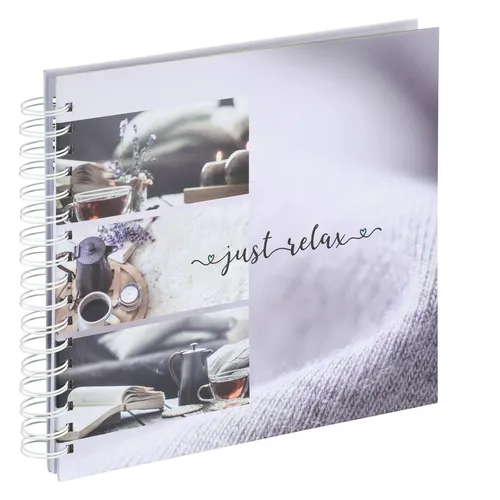 Compare Hama A4 White Ring-Binder Photo Album with 10 Card Pages with Hama Relax Photo Album (Multicolour), 100 Sheets (10x15 cm), Spiral Bound