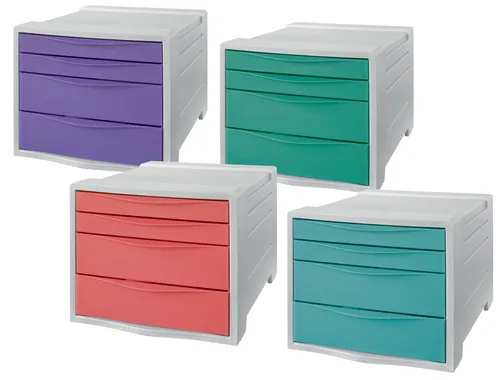Compare Esselte Colour'Breeze Drawer Cabinet with Leitz WOW Cube 5-Drawer Cabinet