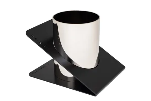 Compare Rexel JOY Pen Holder, Blissful Blue with Zenith 820 Metal Pen/Pencil Holder, Nickel Black Silver