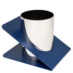 Zenith 820 Metal Pen/Pencil Holder, Nickel Blue Silver