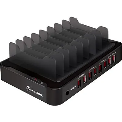 Compare ALOGIC 8-Bay USB Desktop Charging Station (12A/5V) with Kensington USB-C Charging Cabinet