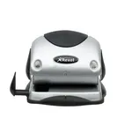 Rexel Precision 215 Two-Hole Punch, Silver/Black
