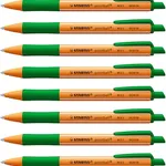STABILO pointball Green Retractable Ballpoint Pen, 1-Pack