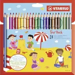 STABILO Trio Thick Multicolour Pencils, 24 pc
