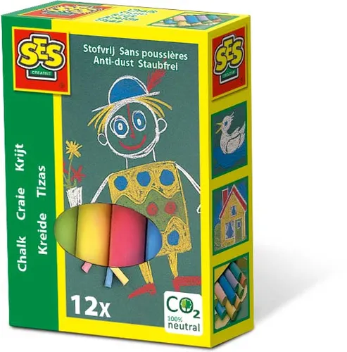 Image SES Creative Colored Chalks, 12 Colors