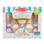 Melissa & Doug Ice Cream & Cake Chalk Set, 12 Pieces (Beige, Blue, Brown, Pink, Purple, Red, White, Yellow)