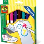 SES Creative Children's 8-Color Super Textile Marker Set