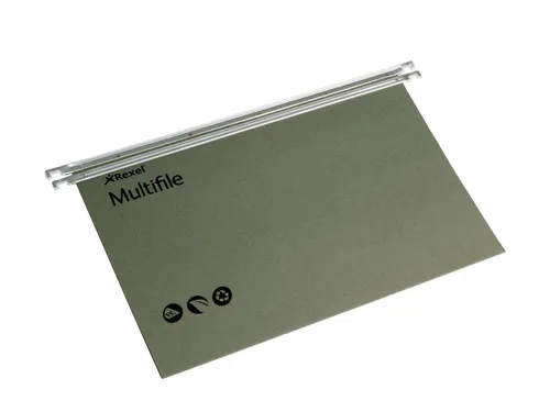 Compare Esselte Orgarex Dual Lateral Suspension File with Rexel Multifile A4 Suspension File, 15mm, Green (50 Pack)