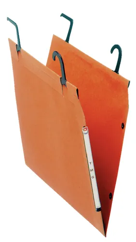 Compare Esselte 77103 A4 Cardboard Hanging Folder, Orange (25 Pack) with Esselte Orgarex Dual Vertical Suspension File